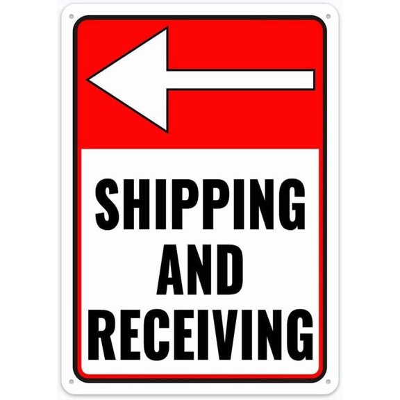 Shipping And Receiving Left Arrow Aluminum Sign Metal Tin Sign Style Funny Pool Signs Wall Decor Art 8 X 12 Inches