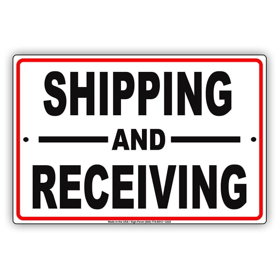 Shipping And Receiving Mail Drop Off Pick Up Dedicated Area Alert Caution Warning Notice Aluminum Metal Sign 8"x12" Plate