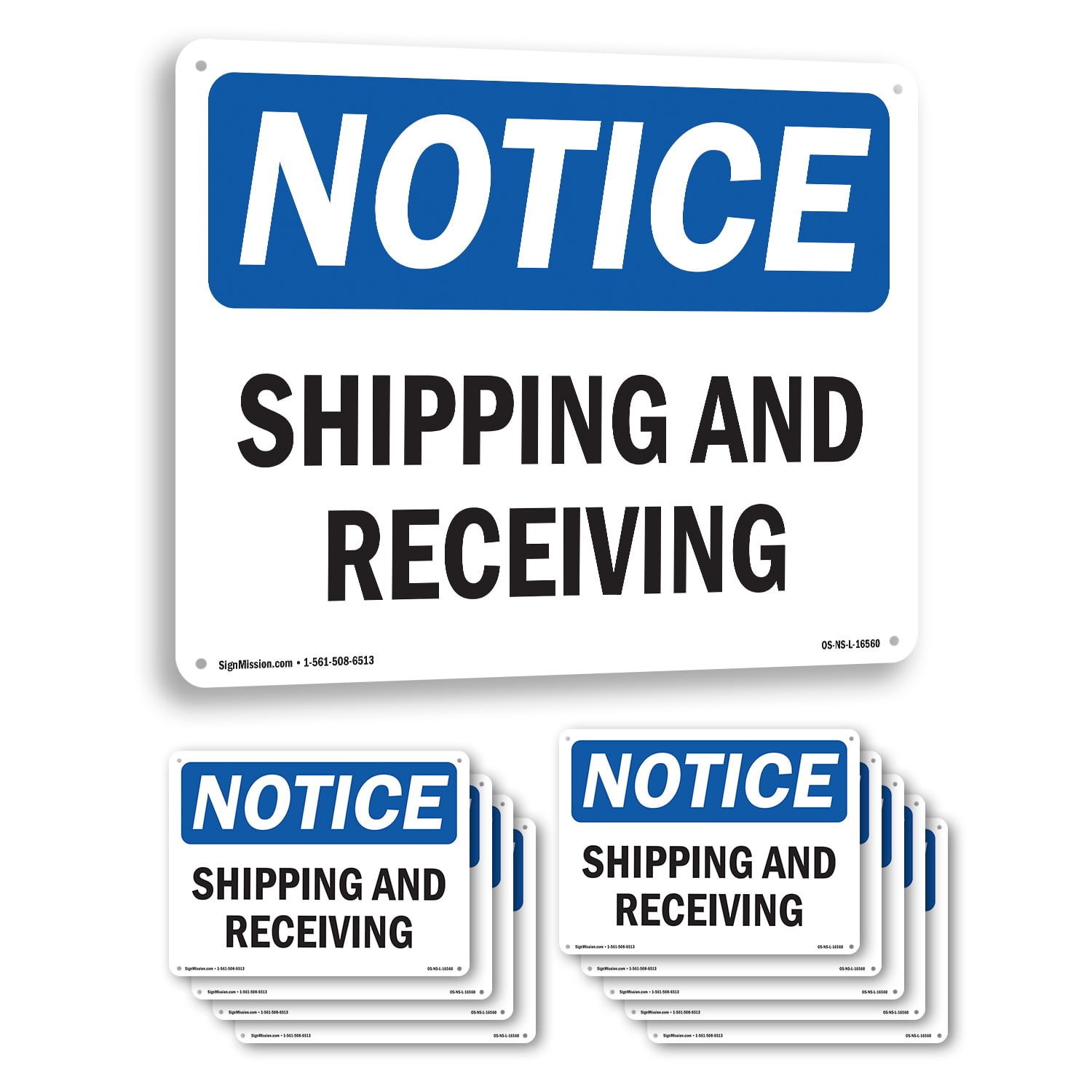 Shipping And Receiving OSHA Notice Rigid Plastic Sign 14 Inch x 10 Inch ...