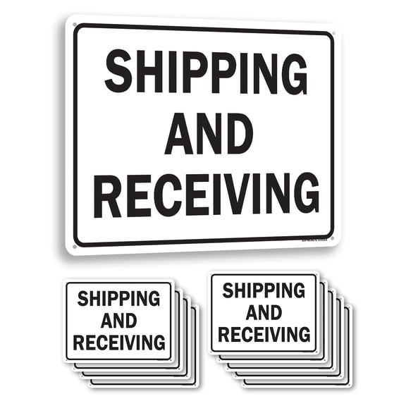 Shipping And Receiving Warehouse OSHA Aluminum Sign 10 Inch x 7 Inch - 10 Pack