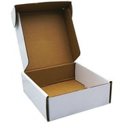 Shipping Boexs 6x6X2 Inches Set of 25 White Corrugated Cardboard Mailer Boxes for Packing Mailing and Small Business
