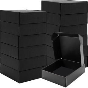 Shipping Boxes,20 Pack Black Corrugated Cardboard Boxes,Recyclable Small Mailer Boxes for Packaging Small Business Shipping Mailing Gifts(5.6 * 5.6 * 1.9 Inch,Black)
