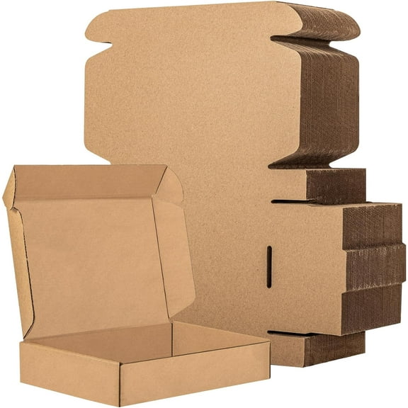 Shipping Boxes,50 Pack Brown Corrugated Cardboard Boxes,Small Shipping Boxes,Recyclable Cardboard Boxes Small Box Mailers for Shipping Packaging Small Bussiness (Inner Size 6x4x1")