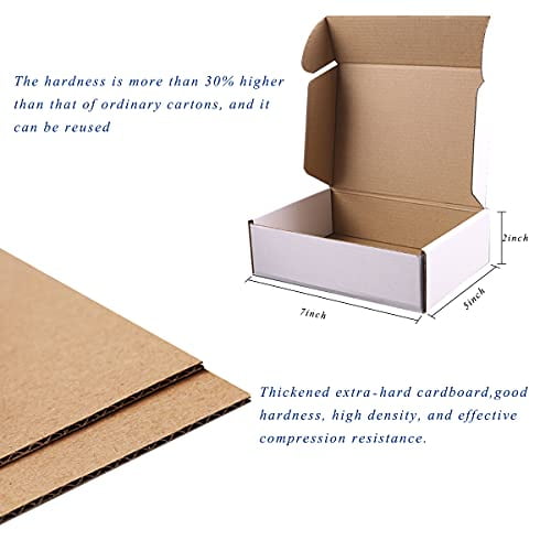 Shipping Boxes,7" x 5" x 2" 20pcs Which is Anti-Impact Come With Exquisite Sealing Label.Suitable E-Commerce Packaging, Shipping Packaging
