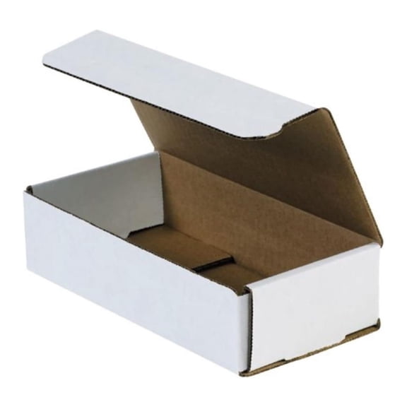 Shipping Boxes – 8x4x2" Mailers Pack of 200 - White Foldable Corrugated Cardboard Packaging for Mailing, Moving, Storage, and Organizing - Strong Lightweight Foldable