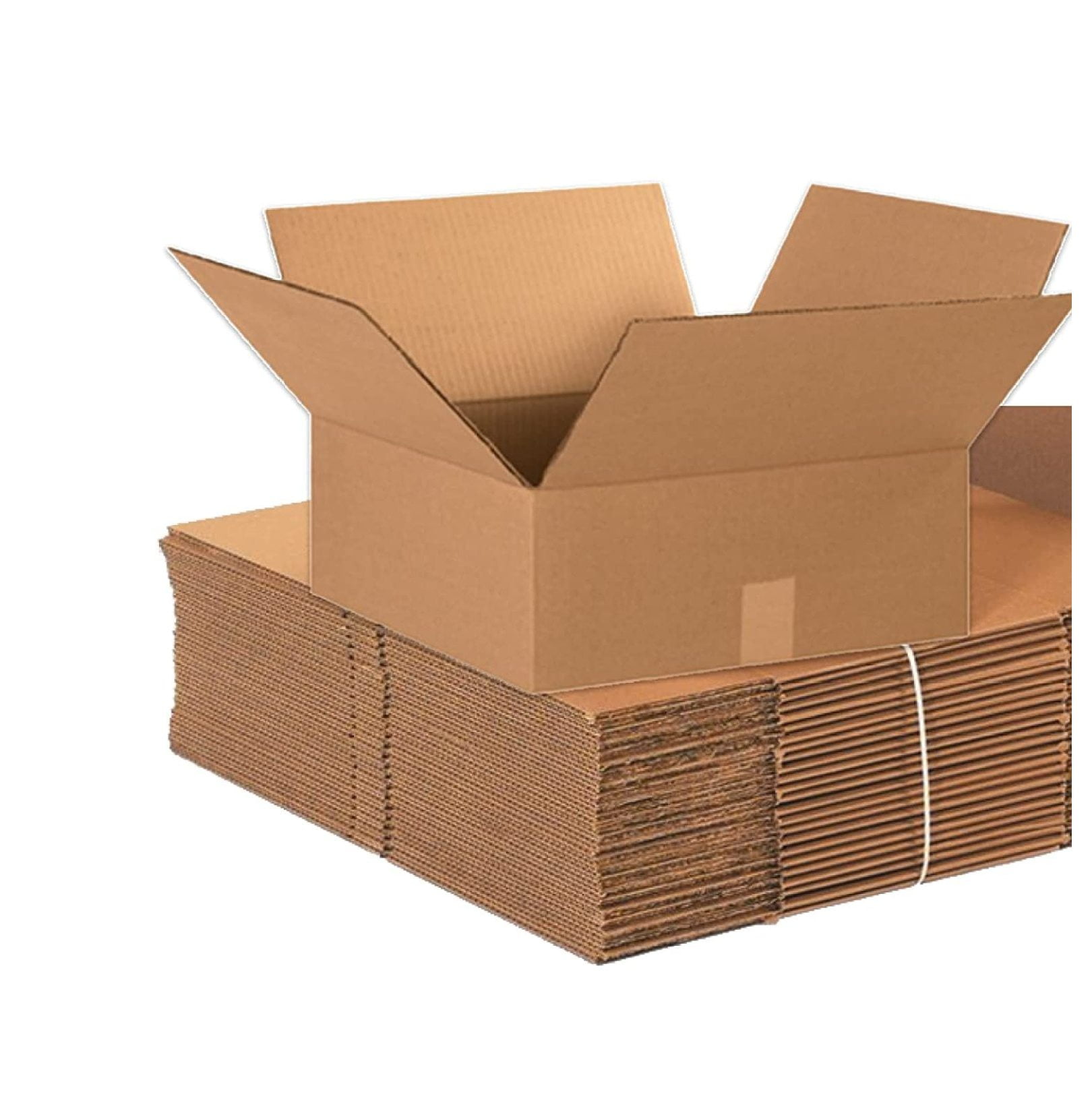 Shipping Boxes Flat 15"L x 15"W x 6"H, 25Pack Corrugated Cardboard