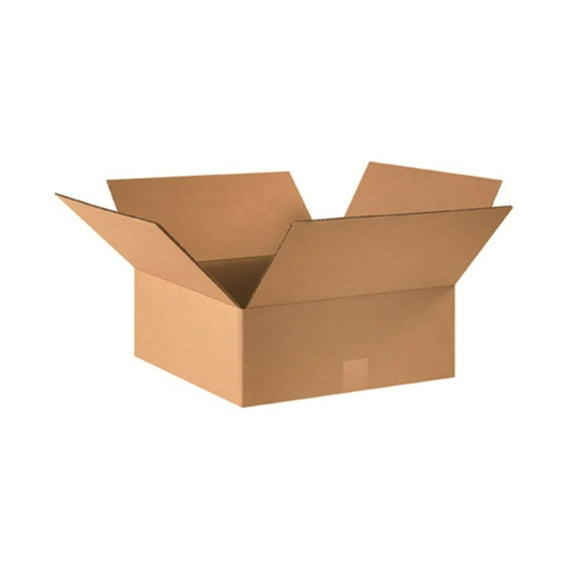 Shipping Boxes Flat 16"L x 16"W x 6"H, 25-Pack | Corrugated Cardboard Box for Packing, Moving and Storage Kraft