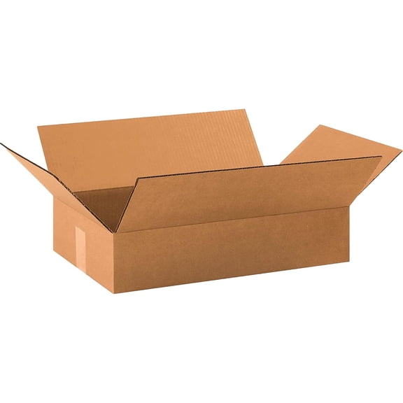 Shipping Boxes Flat 19"L x 12"W 4"H 25-Pack - Corrugated Cardboard Box for Moving, Mailing, Packing, Packaging and Storage