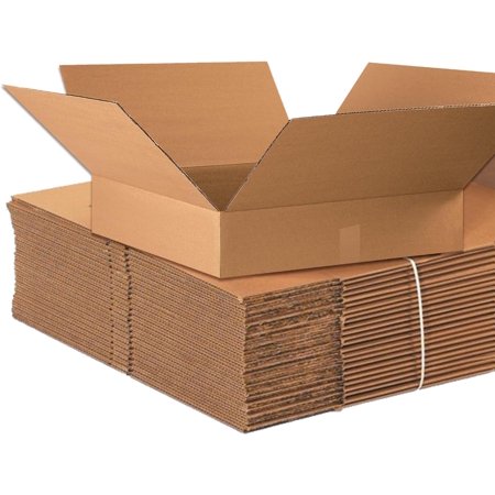 Shipping Boxes Flat 22"L x 22"W x 4"H (10-Pack) Corrugated Cardboard Box for Packing, Moving and Storage