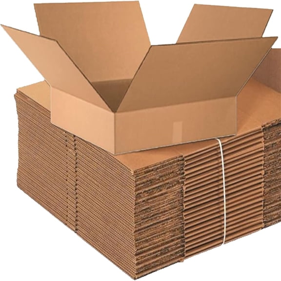 Shipping Boxes Flat 24"L x 24"W x 4"H (10-Pack) Corrugated Cardboard Box for Packing, Moving and Storage