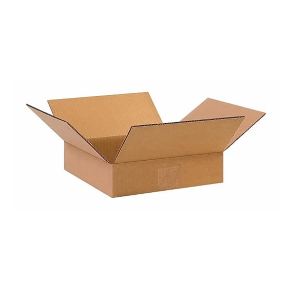 Shipping Boxes Flat 6"L x 6"W x 2"H, 25-Pack | Corrugated Cardboard Box for Packing, Moving and Storage