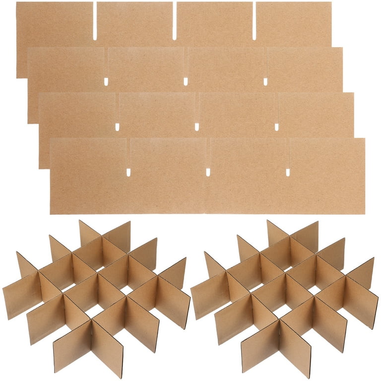 Shipping Carton Dividers Boxes Wine Glassware 6 Pcs Cardboard