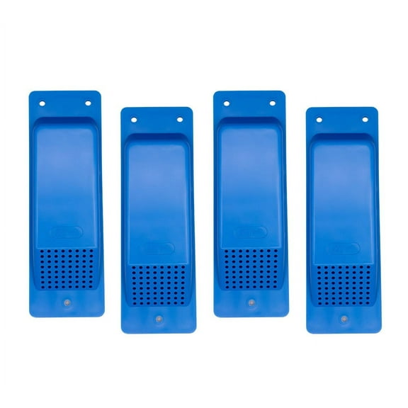 Shipping Container Air Vent 4 Pack - Cross Flow Ventilation for Shipping Container - ABS Plastic Air Vent with Rubber Seal & Water Protection - Shipping Containers Accessories (Blue)