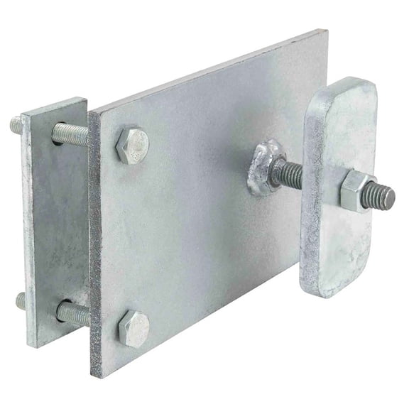 Shipping Container Corner Base Rail Clamp - Heavy Duty Galvanized Steel Bolt-On Clamp for Container Shelter Frame, No Drill Installation, Fits ISO Containers, 7,700 lbs WLL