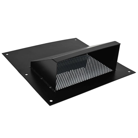 Shipping Container Vent with Bug Screen - 13'' X 13'' Black Powder Coated Steel Cargo Trailer Roof Vent - Reduce Heat and Humidity for Cargo Shipping Containers