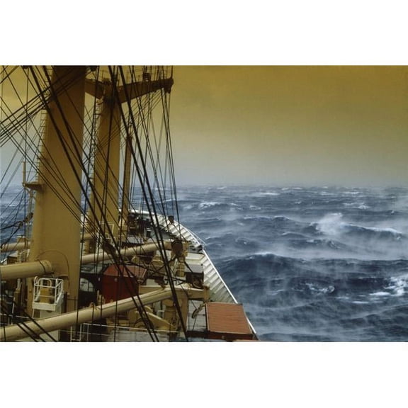 Shipping Freight in Storm - Ireland Poster Print