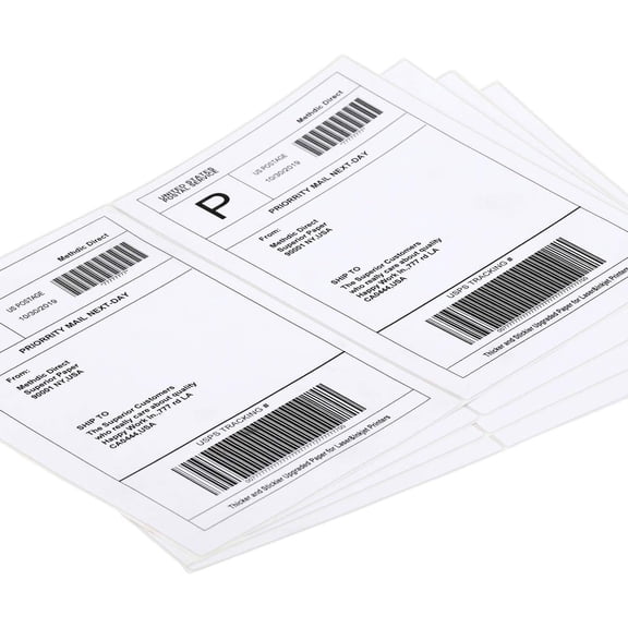 Shipping Labels 2 Per Sheet Round Corner Half Sheet Labels Mailing Labels for Packages Laser & Inkjet Printer Labels, 8126/5126 (500sheet-1000labels)