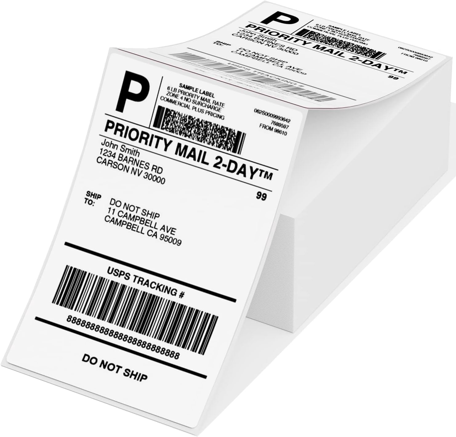 Mail Back Label Shipping Labels - Packs of 500 4X6 Per Fan-Fold Label Compatible with ...