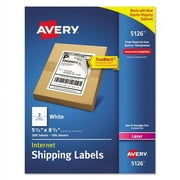 Shipping Labels W/ Trueblock Technology, Laser Printers, 5.5 X 8.5, White, 2/sheet, 100 Sheets/box | Bundle of 2 Boxes