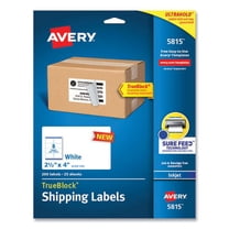 Shipping Labels with TrueBlock Technology, Inkjet Printers, 2.5 x 4, White, 8 Labels/Sheet, 25 Sheets/Pack | Bundle of 10 Packs