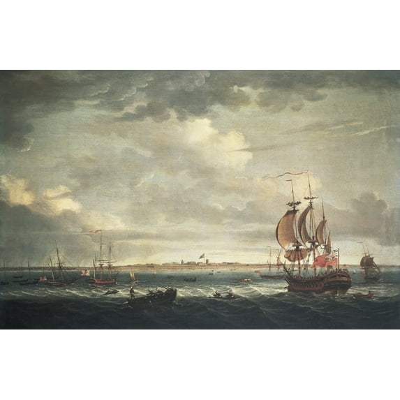 Shipping Off Madras. 1780. Oil On Canvas. United Kingdom. England. Greenwich. National Maritime Museum. � Aisa/Everett Collection (110057) Poster Print (36 x 24)