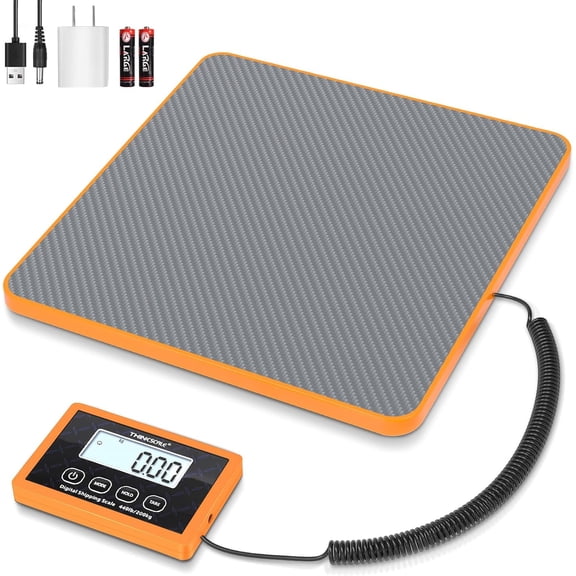 Shipping Scale, 10g Precision Postal Scale - 440lb Capacity, Lightweight Postage for Packages, Luggage, Mail, Ecommerce, Warehouse & Home, Battery AC Adapter Included