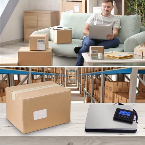 Shipping Scale 360Lb with High Accuracy, Heavy Duty Stainless Steel Postal Scale with Timer/Hold/Tare, Digital Shipping Scale for Packages/Luggage/Post Office/Home