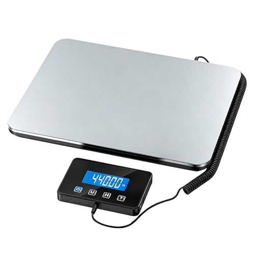 Shipping Scale, 440 LB Heavy Duty Postal Scale for Packages, Large Mailing Scale for Postage, Industrial, Small Business, Laundry, Warehouse, Stainless Steel Over Load Protection & Dual Powe$$Office