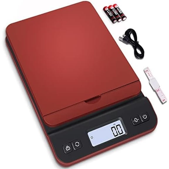 Shipping Scale, 86lb/0.1oz Digital Scale for Packages, Postal Scale with Hold/Tare Function, -lit LCD Display, Flip-up Holder, Shipping Scale for Small Business,  & Tape Measure Included