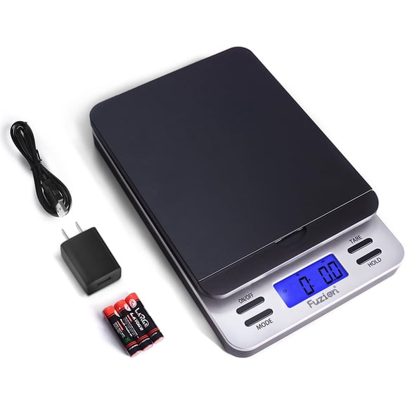 Shipping Scale, Accurate Digital Postal Scale 86 lb/0.1 oz with Hold and Tare Function, Postage Scale for Packages and Mailing, LCD Display, Battery and AC Adapter