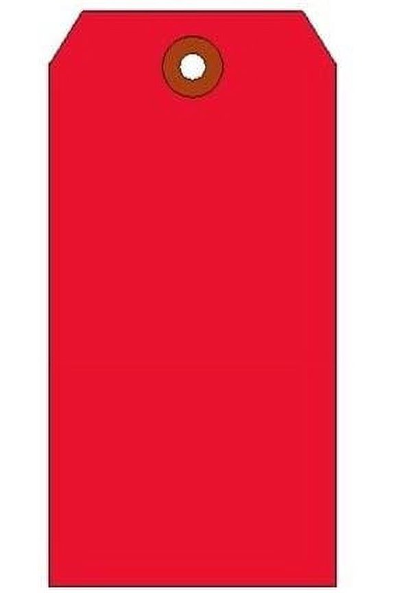 Shipping Tag, HVY. Wt, Red, Plain, Sz #10, Pack of 100