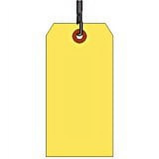 Shipping Tag, Hvy. Wt., Yellow, Sz #10, Pack of 100, Wired