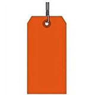 Shipping Tag, Med. Wt., Fluorescent Red, Sz #8, Box of 1000, Wired