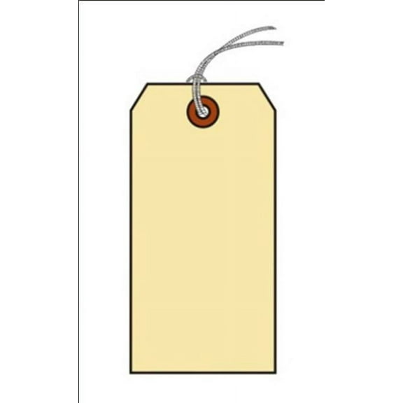 Shipping Tag, Med. Wt., MANILLA, Sz #1 (2-3/4" x 1-3/8"), Looped String, Box of 1000