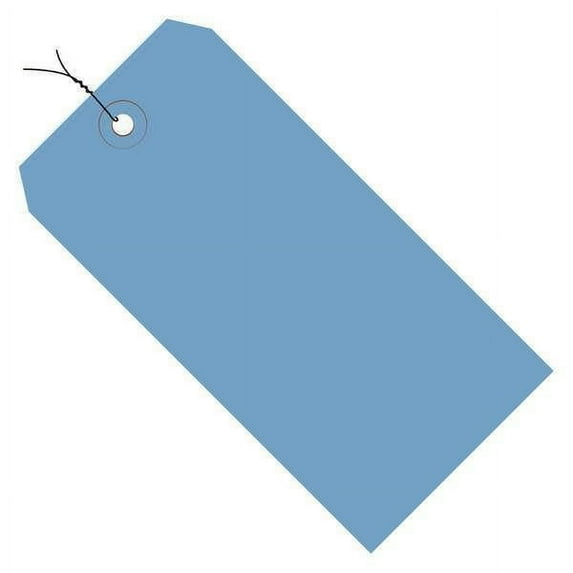 Box Partners Shipping Tags Pre-Wired 13 Pt. 2 3/4" x 1 3/8" Dark Blue 1000/Case G11013A