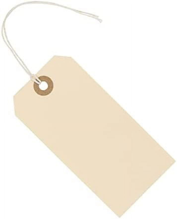 Shipping Tags with String Attached 4 3/4" x 2 3/8" Box of 100 Large