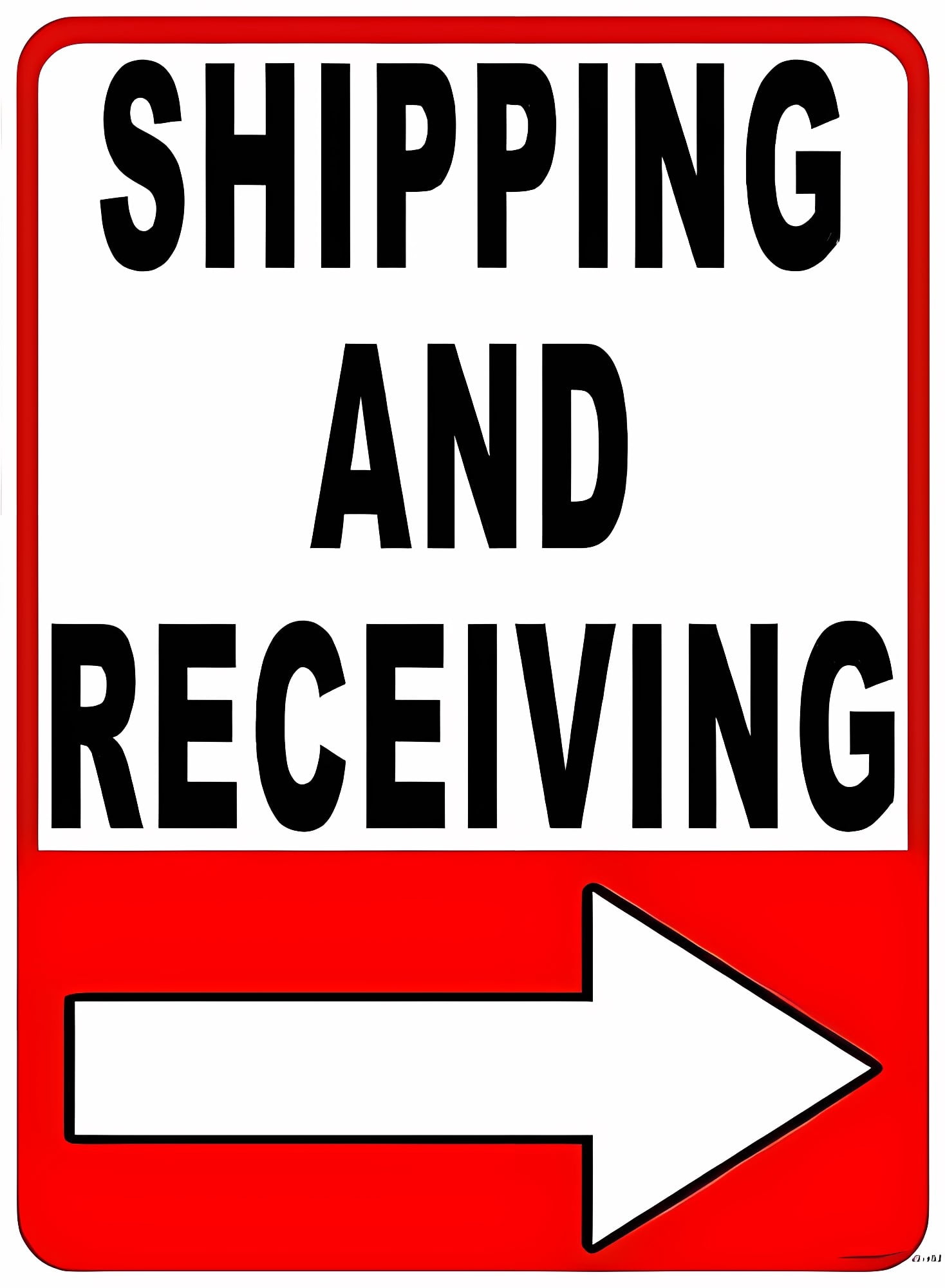 Ship Tomorrow Sign Shipping and Receiving Sign with Right Arrow - 8