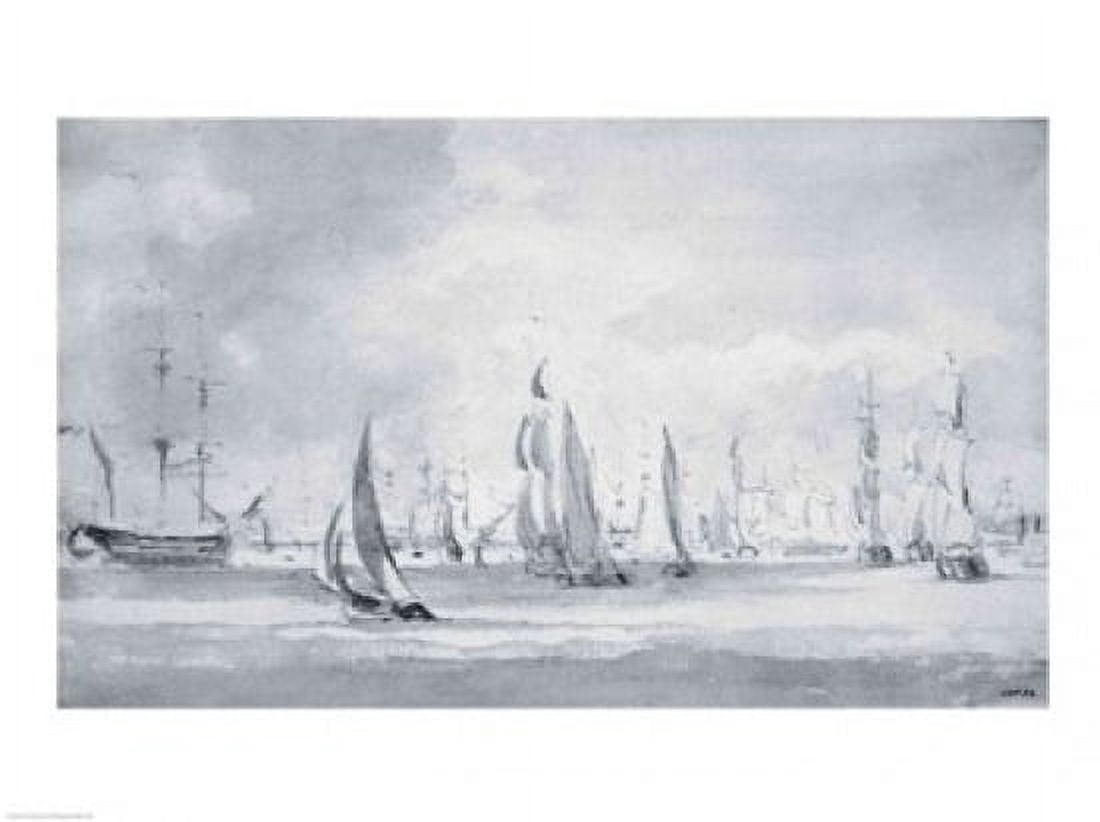 Shipping in the Thames Canvas Art - John Constable (24 x 18)
