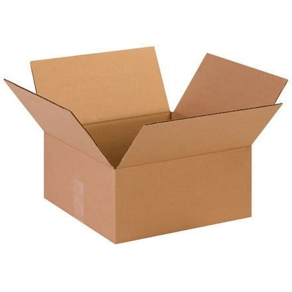 SSBM 25 Kraft Flat Corrugated Boxes 13x13x6 - Perfect for Shallow Items