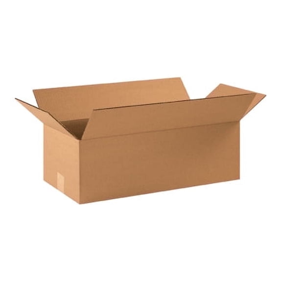 ShippingSuppliesByMail Flat Corrugated Boxes ECT-32, 22 x 10 x 6", 25/Case