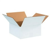 SSBM 12 x 12 x 6" White Corrugated Boxes 25 Boxes ECT-32 Shipping/Mailing Boxes