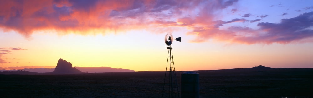 Shiprock Peak Four Corners New Mexico Canvas Art - Panoramic Images (36 x 12)