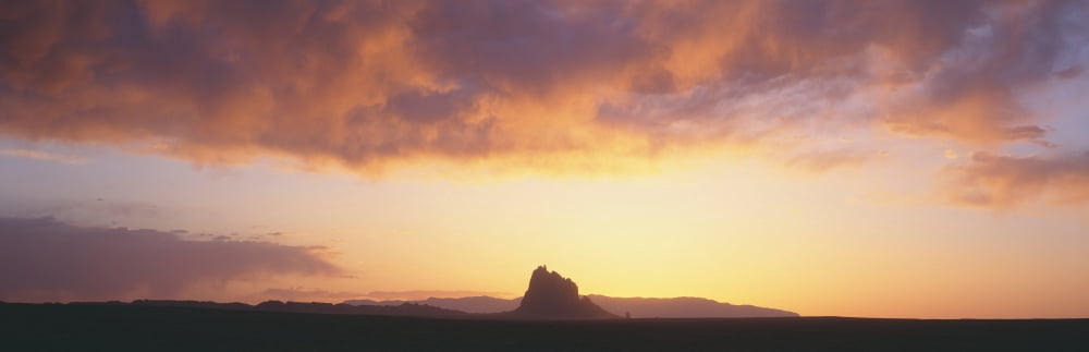 Shiprock Peak New Mexico Canvas Art - Panoramic Images (36 x 12)