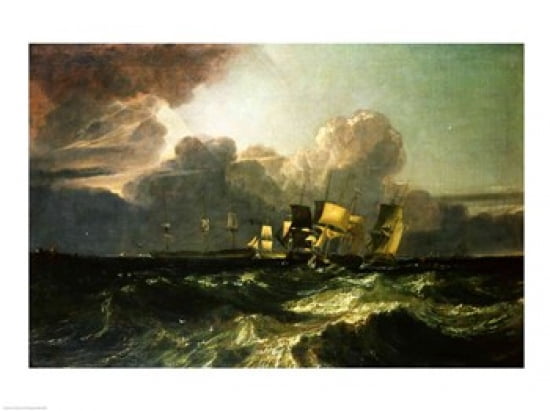 Ships Bearing up for Anchorage Canvas Art - JMW Turner (24 x 18)