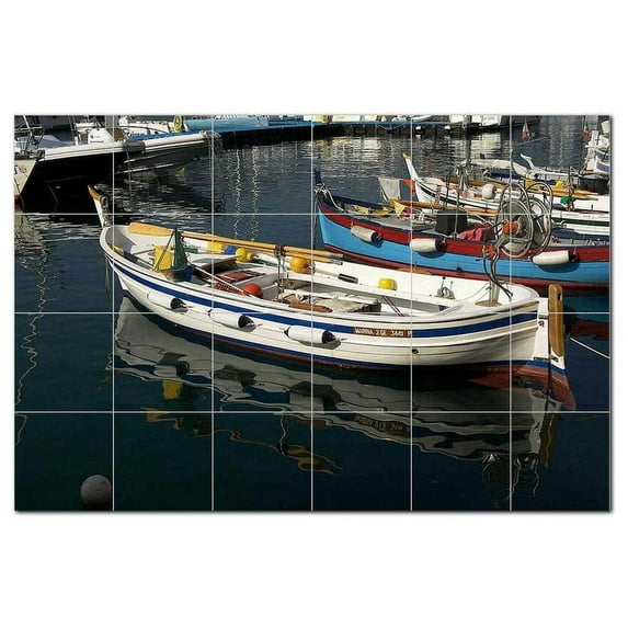 Ships Boats Ceramic Tile Mural Kitchen Backsplash Bathroom Shower, 405877-S64