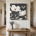 thumbnail image 1 of Ships Next Day Canvas Wall Art 10"x10", Farmhouse Floral Wood Framed Canvas Print Painting, Magnolia Flowers Vintage Blackboard Ready to Hang Small Picture Wall Decor for Home Kitchen Nursery Office, 1 of 9
