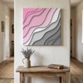 thumbnail image 1 of Ships Next Day Canvas Wall Art 10"x10",Pink Grey Ombre Wood Framed Canvas Print Painting,Modern Geometric Abstract Aesthetics Cream Ready to Hang Small Picture Wall Decor for Kitchen Nursery Office, 1 of 9