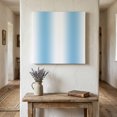 thumbnail image 1 of Ships Next Day Canvas Wall Art 10"x10", Sky Blue White Wood Framed Canvas Print Painting, Gradient Vertical Stripes Minimalist Ready to Hang Small Picture Wall Decor for Home Kitchen Nursery Office, 1 of 9