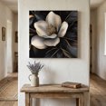 thumbnail image 1 of Ships Next Day Canvas Wall Art 12"x12",Black Gold Flower Wood Framed Canvas Print Painting,Gradient Luxurious Floral Botanical Ready to Hang Small Picture Wall Decor for Kitchen Dining Room Office, 1 of 9