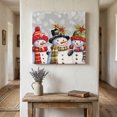 thumbnail image 1 of Ships Next Day Canvas Wall Art 12"x12", Christmas Wood Framed Canvas Print Painting, Xmas Berry Winer Snowflake Snowman Grey Ready to Hang Small Picture Wall Decor for Home Kitchen Dining Room Office, 1 of 9